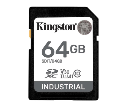 Karta pamięci SD Kingston 64GB SDXC Industrial UHS-I U3 V30 A1 pSLC